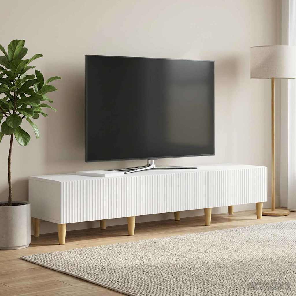 894709_1.jpg vidaXL TV skrinka Biela s vysokým leskom 147 x 34,5 x 30 cm – Obrázok 1