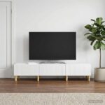 vidaXL TV skrinka Biela s vysokým leskom 147 x 34,5 x 30 cm – Obrázok 4