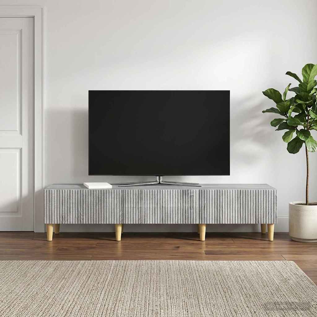 894711_1.jpg vidaXL TV skrinka Sivá sonoma 147 x 34,5 x 30 cm Kompozitné drevo – Obrázok 1