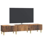 vidaXL TV skrinka Staré drevo 147 x 34,5 x 30 cm Kompozitné drevo – Obrázok 3