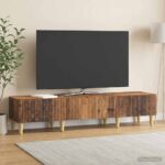 vidaXL TV skrinka Staré drevo 147 x 34,5 x 30 cm Kompozitné drevo – Obrázok 4