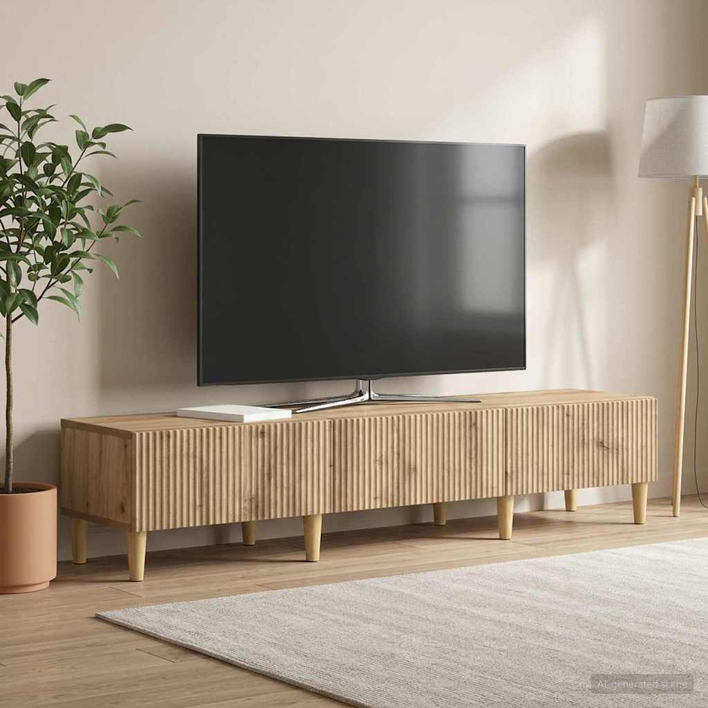 894714_1.jpg vidaXL TV skrinka Dub artisan 147 x 34,5 x 30 cm Kompozitné drevo – Obrázok 1