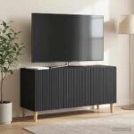 vidaXL TV skrinka Čierna 99 x 34,5 x 50 cm Kompozitné drevo