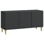 vidaXL TV skrinka Čierna 99 x 34,5 x 50 cm Kompozitné drevo – Obrázok 2