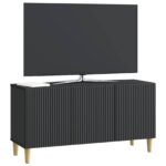 vidaXL TV skrinka Čierna 99 x 34,5 x 50 cm Kompozitné drevo – Obrázok 3