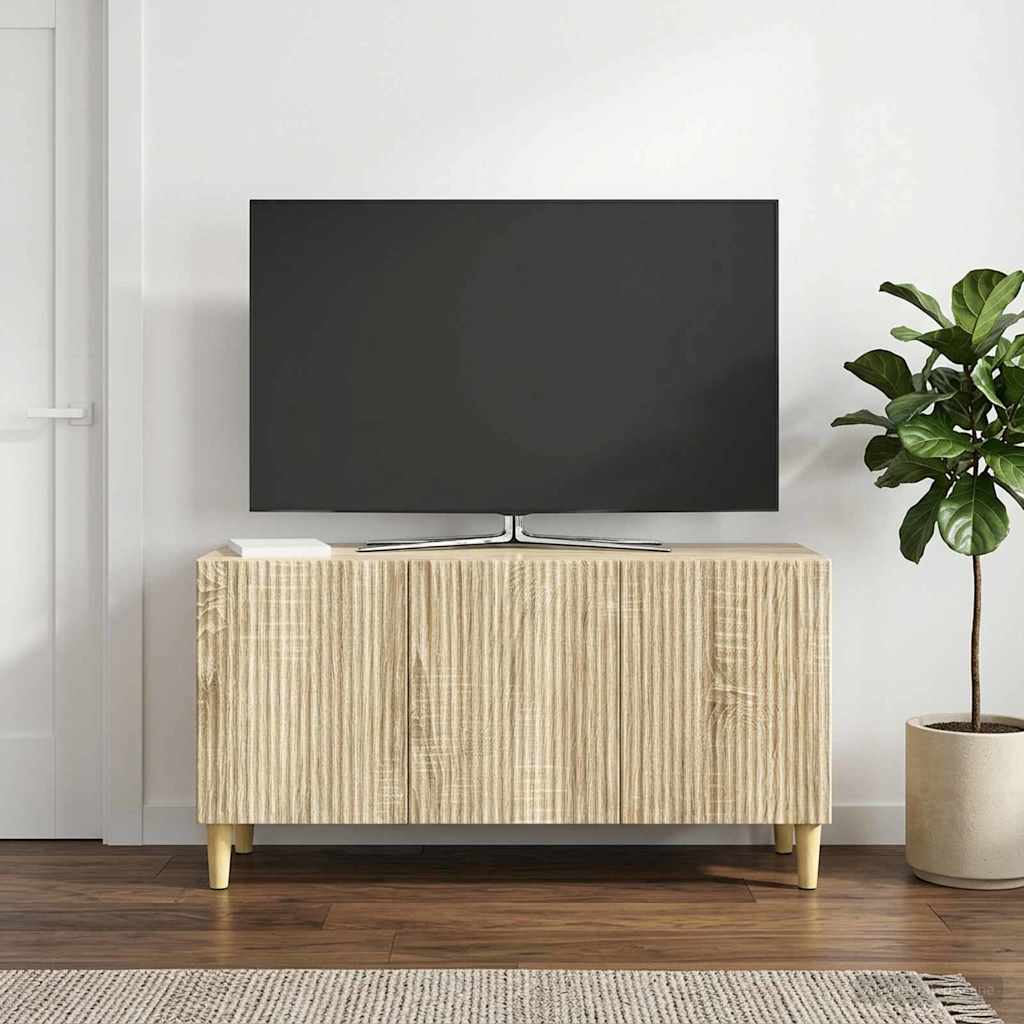 894717_1.jpg vidaXL TV skrinka Dub sonoma 99 x 34,5 x 50 cm Kompozitné drevo – Obrázok 1