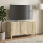 vidaXL TV skrinka Dub sonoma 99 x 34,5 x 50 cm Kompozitné drevo – Obrázok 4