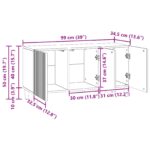 vidaXL TV skrinka Betónovo sivá 99 x 34,5 x 50 cm Kompozitné drevo – Obrázok 13