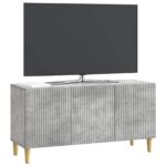 vidaXL TV skrinka Betónovo sivá 99 x 34,5 x 50 cm Kompozitné drevo – Obrázok 3