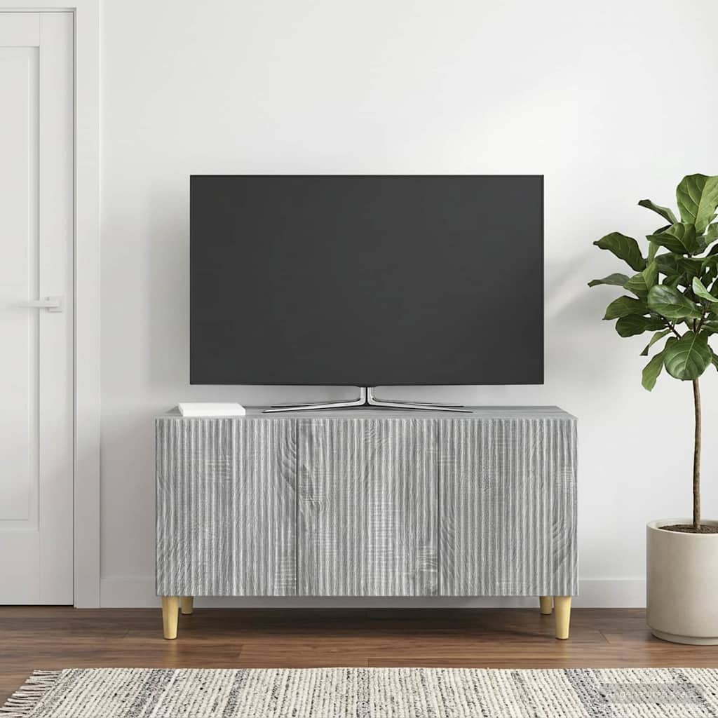 894721_1.jpg vidaXL TV skrinka Sivá sonoma 99 x 34,5 x 50 cm Kompozitné drevo – Obrázok 1