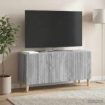 vidaXL TV skrinka Sivá sonoma 99 x 34,5 x 50 cm Kompozitné drevo – Obrázok 4