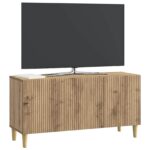 vidaXL TV skrinka Dub artisan 99 x 34,5 x 50 cm Kompozitné drevo – Obrázok 3