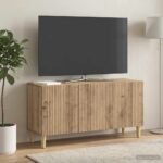 vidaXL TV skrinka Dub artisan 99 x 34,5 x 50 cm Kompozitné drevo – Obrázok 4