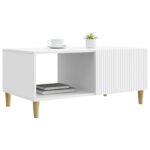 vidaXL Konferenčný stolík Biela 90 x 50 x 40 cm Kompozitné drevo – Obrázok 2
