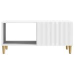 vidaXL Konferenčný stolík Biela 90 x 50 x 40 cm Kompozitné drevo – Obrázok 4