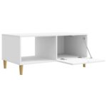 vidaXL Konferenčný stolík Biela s vysokým leskom 90 x 50 x 40 cm – Obrázok 4