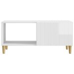 vidaXL Konferenčný stolík Biela s vysokým leskom 90 x 50 x 40 cm – Obrázok 5