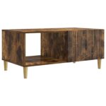vidaXL Konferenčný stolík Dymový dub 90 x 50 x 40 cm Kompozitné drevo – Obrázok 2