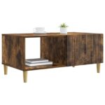vidaXL Konferenčný stolík Dymový dub 90 x 50 x 40 cm Kompozitné drevo – Obrázok 3