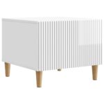 vidaXL Konferenčný stolík Biela s vysokým leskom 49 x 50 x 40 cm – Obrázok 2