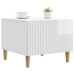vidaXL Konferenčný stolík Biela s vysokým leskom 49 x 50 x 40 cm – Obrázok 3