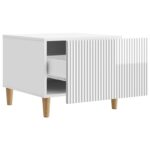 vidaXL Konferenčný stolík Biela s vysokým leskom 49 x 50 x 40 cm – Obrázok 4