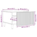 vidaXL Konferenčný stolík Dymový dub 49 x 50 x 40 cm Kompozitné drevo – Obrázok 10