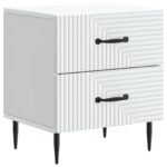 vidaXL Nočný stolík 2 pcs Biela 43 x 34,5 x 47,5 cm Kompozitné drevo – Obrázok 3