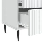 vidaXL Nočný stolík 2 pcs Biela 43 x 34,5 x 47,5 cm Kompozitné drevo – Obrázok 9