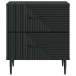 vidaXL Nočný stolík 2 pcs Čierna 43 x 34,5 x 47,5 cm Kompozitné drevo – Obrázok 5