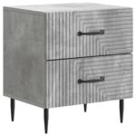 vidaXL Nočný stolík 2 pcs Betónovo sivá 43 x 34,5 x 47,5 cm – Obrázok 3