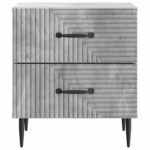 vidaXL Nočný stolík 2 pcs Betónovo sivá 43 x 34,5 x 47,5 cm – Obrázok 5