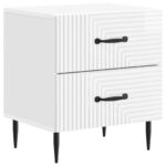 vidaXL Nočný stolík Biela s vysokým leskom 43 x 34,5 x 47,5 cm