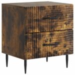 vidaXL Nočný stolík so zásuvkou 2 pcs Dymový dub 43 x 34,5 x 47,5 cm – Obrázok 3