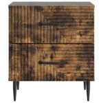 vidaXL Nočný stolík so zásuvkou 2 pcs Dymový dub 43 x 34,5 x 47,5 cm – Obrázok 5