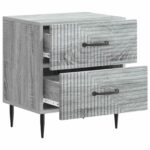 vidaXL Nočný stolík so zásuvkou 2 pcs Sivá sonoma 43 x 34,5 x 47,5 cm – Obrázok 4