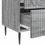vidaXL Nočný stolík so zásuvkou 2 pcs Sivá sonoma 43 x 34,5 x 47,5 cm – Obrázok 9