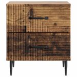 vidaXL Nočný stolík so zásuvkou 2 pcs Staré drevo 43 x 34,5 x 47,5 cm – Obrázok 5