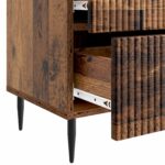 vidaXL Nočný stolík so zásuvkou 2 pcs Staré drevo 43 x 34,5 x 47,5 cm – Obrázok 9