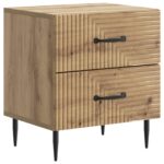 vidaXL Nočný stolík Dub artisan 43 x 34,5 x 47,5 cm Kompozitné drevo