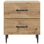 vidaXL Nočný stolík Dub artisan 43 x 34,5 x 47,5 cm Kompozitné drevo – Obrázok 4
