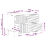 vidaXL Nočný stolík Biela 62 x 34,5 x 47,5 cm Kompozitné drevo – Obrázok 9