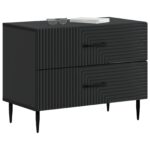vidaXL Nočný stolík Čierna 62 x 34,5 x 47,5 cm Kompozitné drevo – Obrázok 2