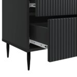 vidaXL Nočný stolík Čierna 62 x 34,5 x 47,5 cm Kompozitné drevo – Obrázok 8