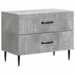 vidaXL Nočný stolík Betónovo sivá 62 x 34,5 x 47,5 cm Kompozitné drevo