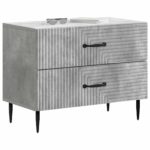 vidaXL Nočný stolík Betónovo sivá 62 x 34,5 x 47,5 cm Kompozitné drevo – Obrázok 2