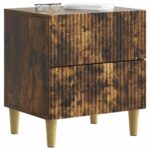 vidaXL Nočný stolík Dymový dub 62 x 34,5 x 47,5 cm Kompozitné drevo – Obrázok 2