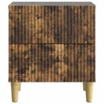 vidaXL Nočný stolík Dymový dub 62 x 34,5 x 47,5 cm Kompozitné drevo – Obrázok 4