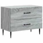 vidaXL Nočný stolík Sivá sonoma 62 x 34,5 x 47,5 cm Kompozitné drevo