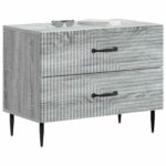 vidaXL Nočný stolík Sivá sonoma 62 x 34,5 x 47,5 cm Kompozitné drevo – Obrázok 2